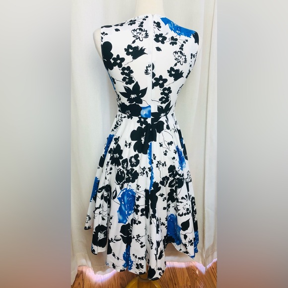 Lot 2 Dresses Antonio Melani Grey Pinstripe Pleat Dress Size 4 &  Grace Karin Fl - Picture 11 of 16